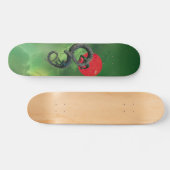 Eastern Asian Dragon Red Sun Nebula Persoonlijk Skateboard (Horizontaal)