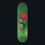 Eastern Asian Dragon Red Sun Nebula Persoonlijk Skateboard<br><div class="desc">Dit ontwerp kan worden gepersonaliseerd door de aanpassingsoptie te kiezen om tekst toe te voegen of andere veranderingen aan te brengen. Als dit product de optie heeft om het ontwerp naar een ander object over te brengen, moet u het ontwerp zo nodig aanpassen. Neem contact met me op colorflowcreations@gmail.com als...</div>