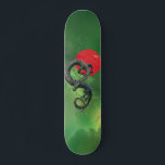 Eastern Asian Dragon Red Sun Nebula Persoonlijk Skateboard<br><div class="desc">Dit ontwerp kan worden gepersonaliseerd door de aanpassingsoptie te kiezen om tekst toe te voegen of andere veranderingen aan te brengen. Als dit product de optie heeft om het ontwerp naar een ander object over te brengen, moet u het ontwerp zo nodig aanpassen. Neem contact met me op colorflowcreations@gmail.com als...</div>