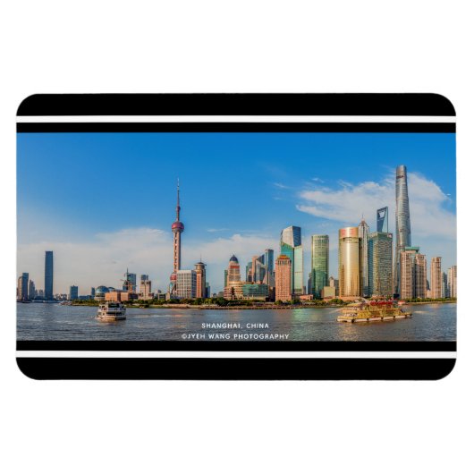 © Eastern Bank of Huangpu River, Shanghai, China Magneet (Horizontaal)