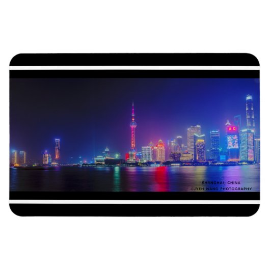 © Eastern Bank of Huangpu River, Shanghai, China Magneet (Horizontaal)