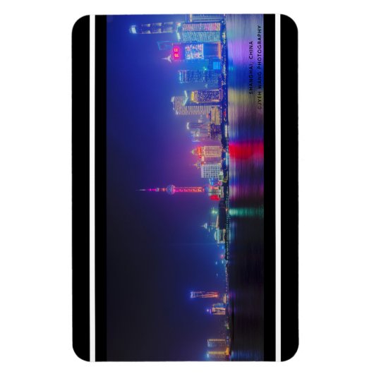 © Eastern Bank of Huangpu River, Shanghai, China Magneet (Verticaal)