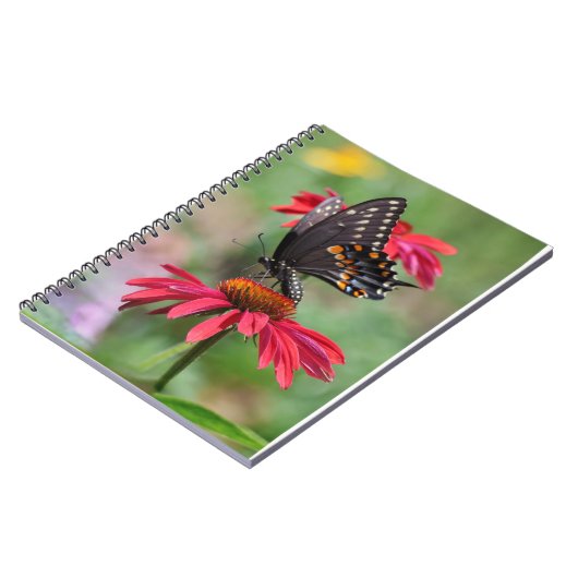 Eastern Black Swallowtail op Cone Flower Notitieboek (Linkerzijde)