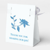 Eastern Blue Pelorous Floral Label Bedankdoosjes (Achterkant)