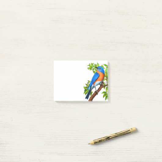 Eastern Bluebird Art Post-It Notes (Op bureau)