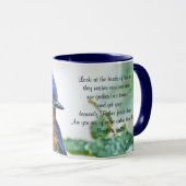 Eastern Bluebird Coffee Mok Matthew 6:26 (Voorkant rechts)