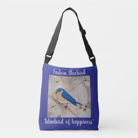 Eastern Bluebird Deep Blue Crossbody Tas (Voorkant)