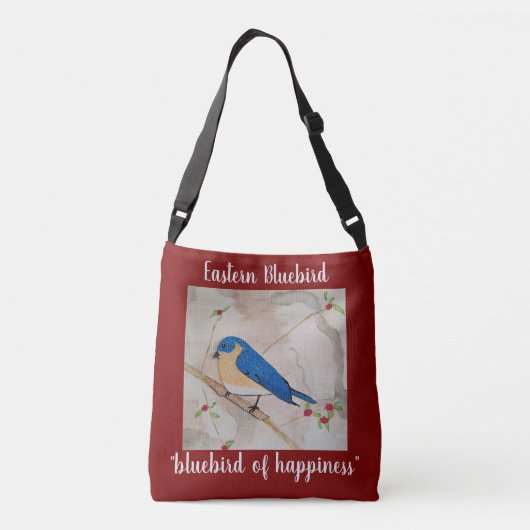 Eastern Bluebird Deep Red Crossbody Tas (Achterkant)