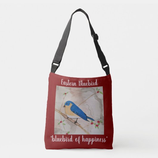 Eastern Bluebird Deep Red Crossbody Tas (Voorkant)
