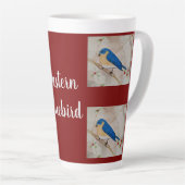 Eastern Bluebird Deep Red Latte Mok (Rechterhoek)