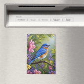 Eastern Bluebird flowers Magneet (Insitu (Vaatwasser))