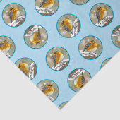 Eastern Bluebird in Snowstorm Originele foto Tissuepapier (Detail)