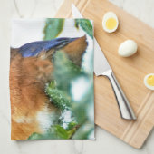 Eastern Bluebird Kitchen Towel Matthew 6:26 Theedoek (Quarter Fold)