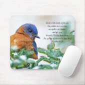 Eastern Bluebird Mousepad Matthew 6:26 Muismat (Met muis)