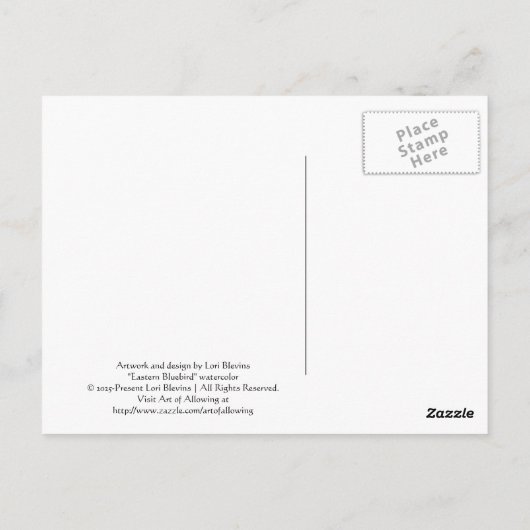 Eastern Bluebird - My Amazing Good Fortune Briefkaart (Achterkant)