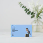 Eastern Bluebird Profile Card Visitekaartje (Staand voorkant)