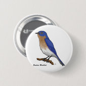 EASTERN BLUEBIRD RONDE BUTTON 5,7 CM (Voorkant /achterkant)