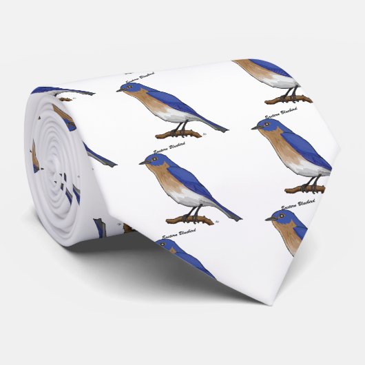 EASTERN BLUEBIRD STROPDAS (Opgerold)