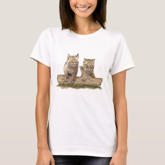 Eastern Bobcat Kittens T-shirt (Voorkant)