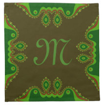 Eastern Bohemian Monogram Weddenschap Douane Napki