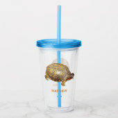 Eastern Box Turtle Foto gepersonaliseerd Acryl Drinkbeker (Voorkant)