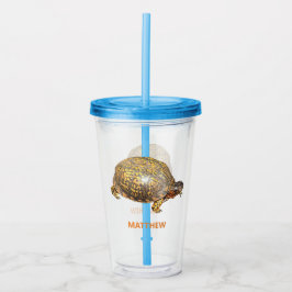 Eastern Box Turtle Foto gepersonaliseerd Acryl Drinkbeker