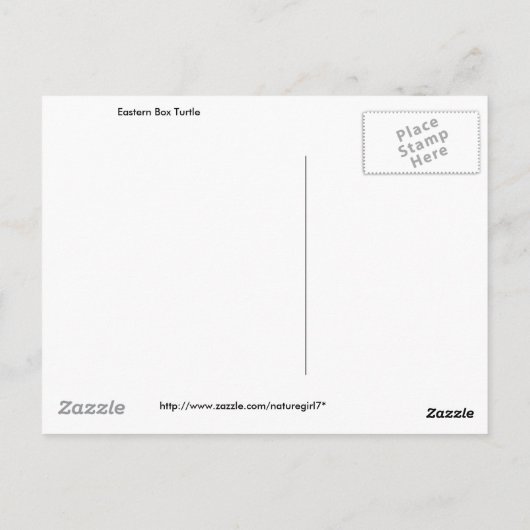 Eastern Box Turtle Louisiana Briefkaart (Achterkant)