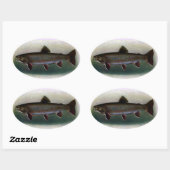 Eastern Brook Trout Painting Ovale Sticker (Vel)
