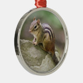 Eastern Chipmunk Metalen Ornament (Rechts)