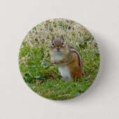 Eastern Chipmunk Ronde Button 5,7 Cm (Voorkant)