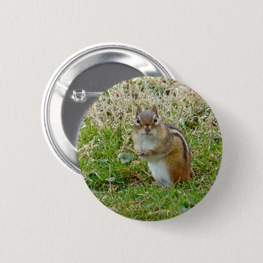 Eastern Chipmunk Ronde Button 5,7 Cm (Voorkant /achterkant)