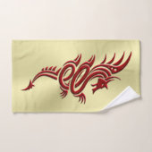 Eastern Crimson Dragon, ingegraveerd op goud Bad Handdoek (Handdoek)