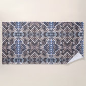 Eastern Diamondback Rattlesnake Skin Design  Strandlaken (Voorkant)