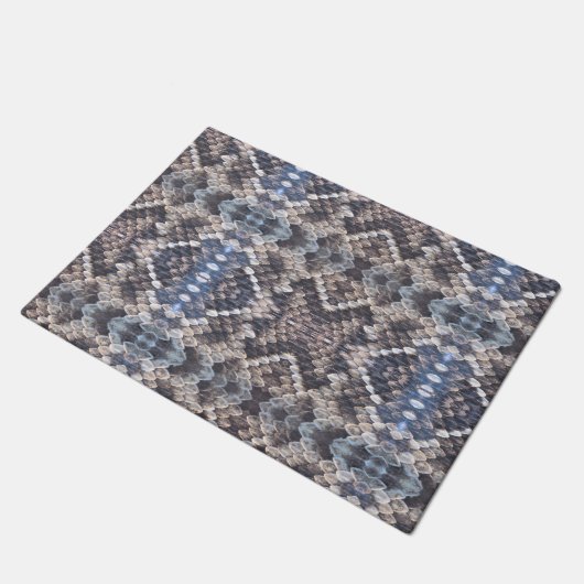 Eastern Diamondback Rattlesnake Skin Doormat Deurmat (Schuin)