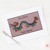 Eastern Dragon-boekenplaat Rechthoekige Sticker (Envelop)