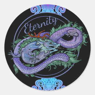 Eastern Dragon Eternity Ronde Sticker