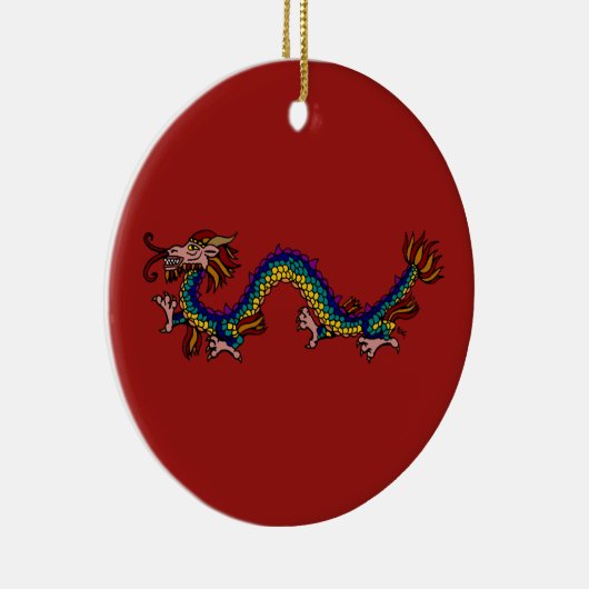 Eastern Dragon Keramisch Ornament (Rechts)