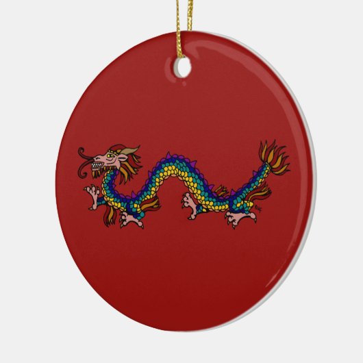 Eastern Dragon Keramisch Ornament (Links)