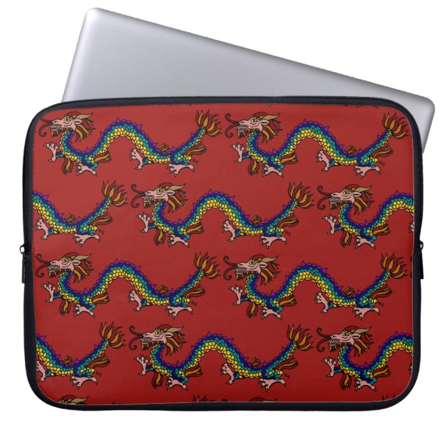 Eastern Dragon Laptop Sleeve (Voorkant)