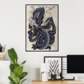 Eastern Dragon Poster (Thuiskantoor)