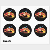 Eastern Dragon Ronde Sticker (Vel)