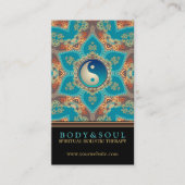 Eastern Gold Lotus Flower Yin Yang Visitekaartjes (Voorkant)