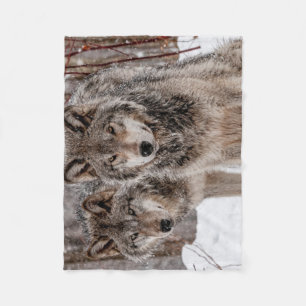 Eastern Gray Wolf Fleece Deken