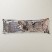 Eastern Gray Wolf Lichaamskussen (Achterkant)