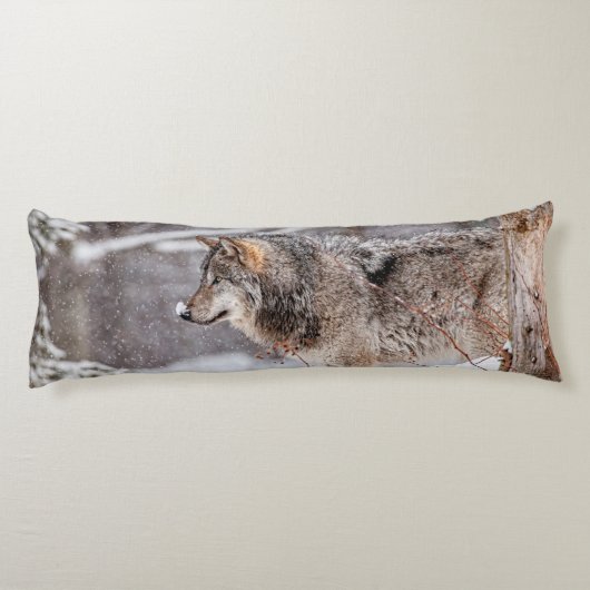 Eastern Gray Wolf Lichaamskussen (Achterkant)