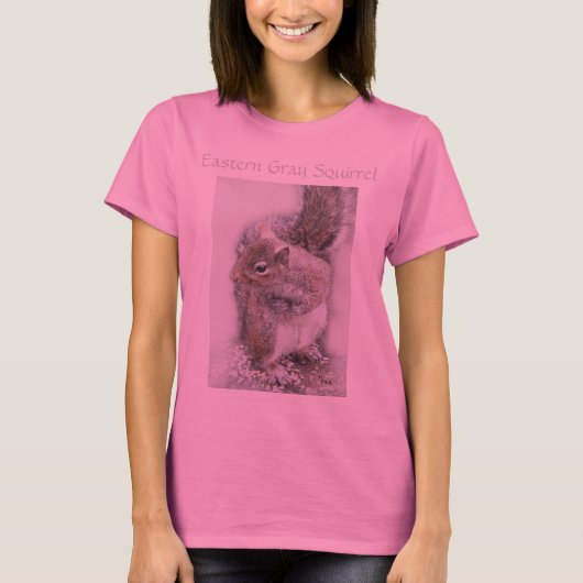 "Eastern Grey Squirrel Study" T-shirt (Voorkant)