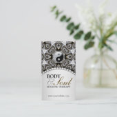 Eastern Healing Black Silver New age Visitekaartje (Staand voorkant)