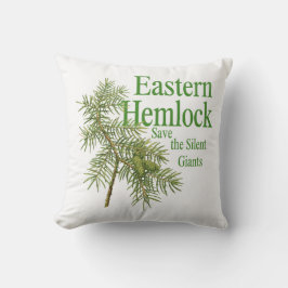 Eastern Hemlock Botanical Nature Decor Pillow Kussen