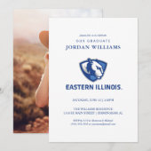 Eastern Illinois Panthers hoofd- en woordmerklogo Aankondiging (Voorkant / Achterkant)