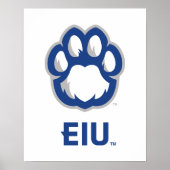 Eastern Illinois Panthers Paw Print & EIU (Voorkant)
